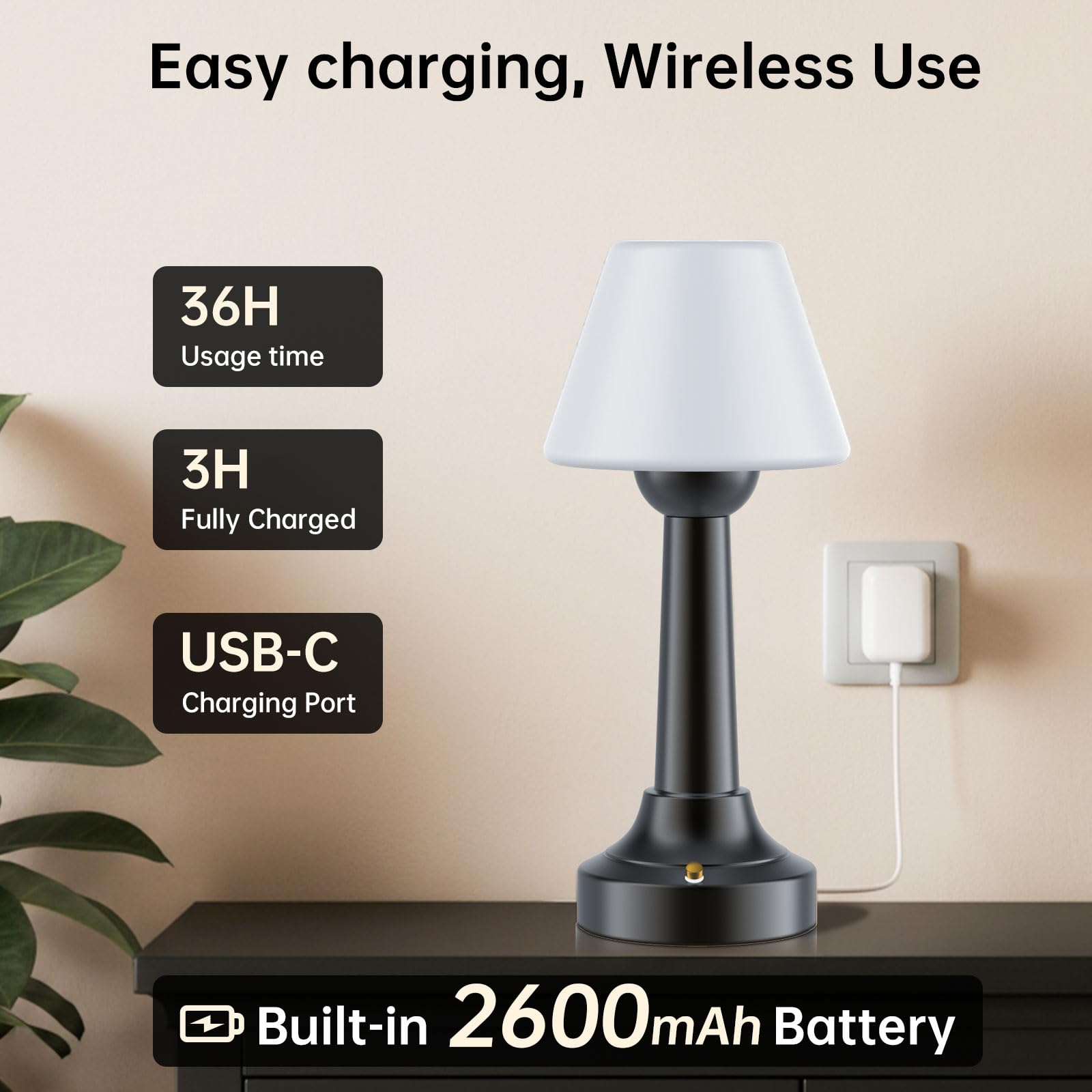 TRRMEZY portable cordless lamp fits indoors and outdoors with ease