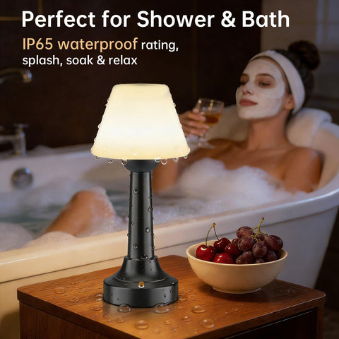 TRRMEZY rechargeable shower light with USB-C for quick all night readiness
