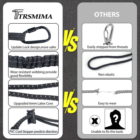 TRSMIMA cinch loop end elastic cable enables easy tethering