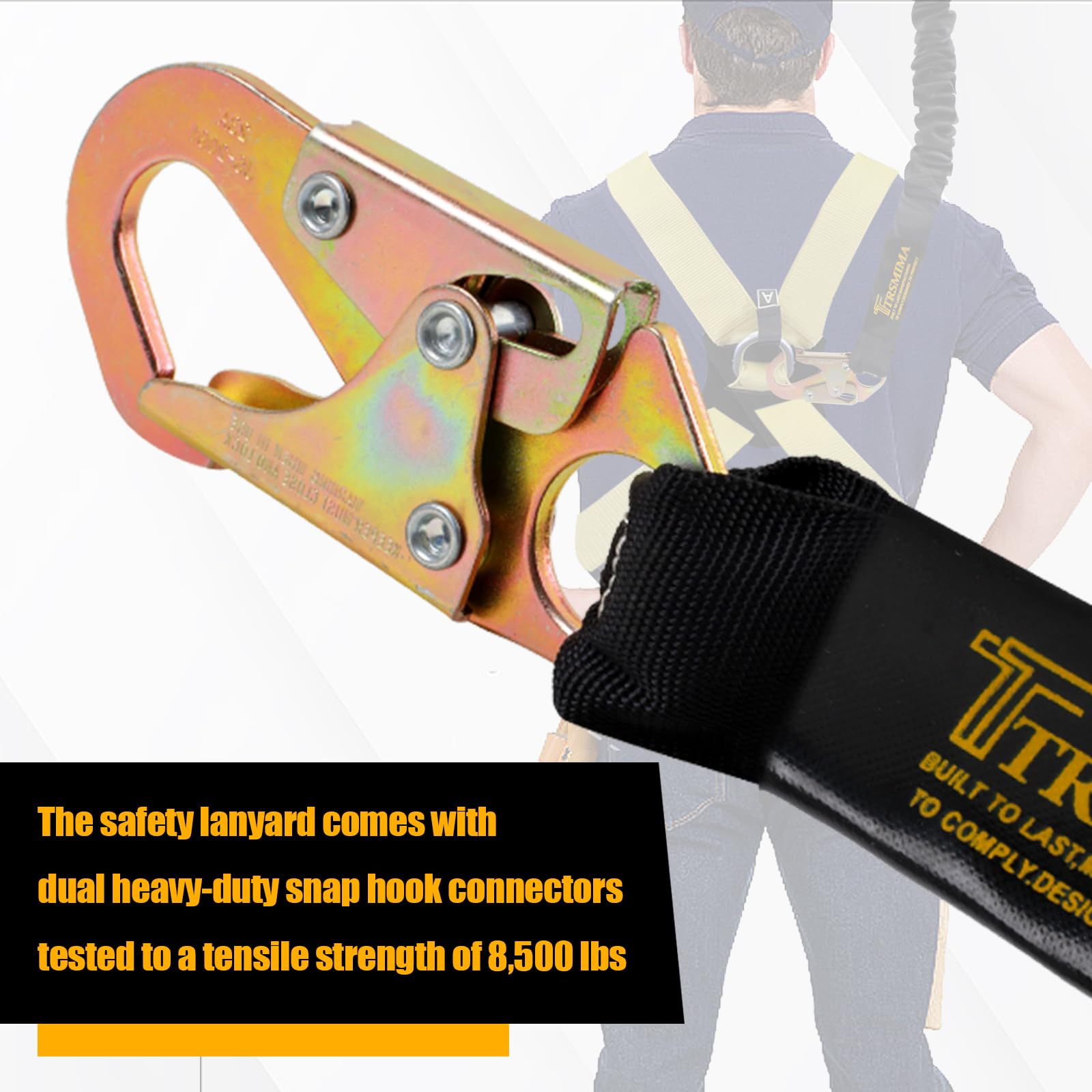 TRSMIMA heavy-duty polyester webbing resists abrasion and aging for long-lasting use