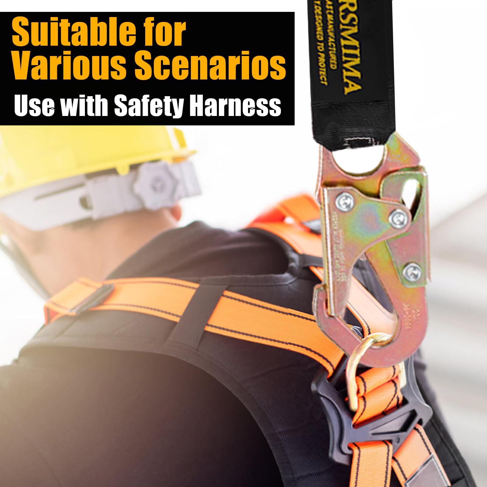 TRSMIMA versatile fall arrest tool reduces clutter by combining lanyard and shock absorber