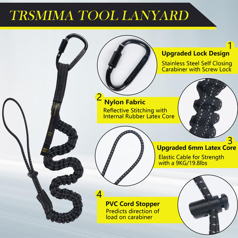 TRSMIMA PVC cord stopper keeps tether points from slipping during work
