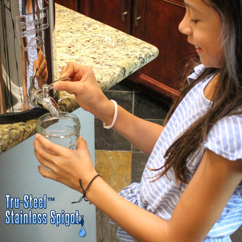 Tru-Steel spigot on a ProPur dispenser highlighting stainless steel compatibility