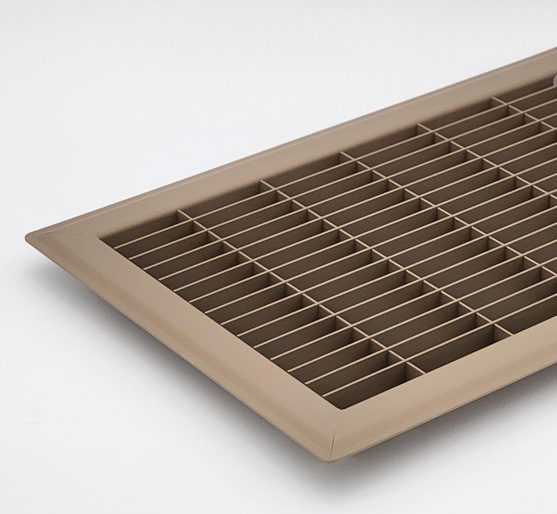 TruAire 8x12 floor return grille front view shows rugged steel build for home use.