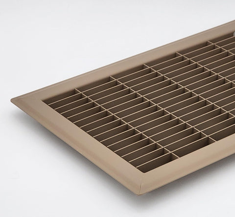 TruAire 8x12 floor return grille front view shows rugged steel build for home use.
