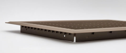 TruAire 8x12 floor grille install drop-in demonstrates quick replacement.