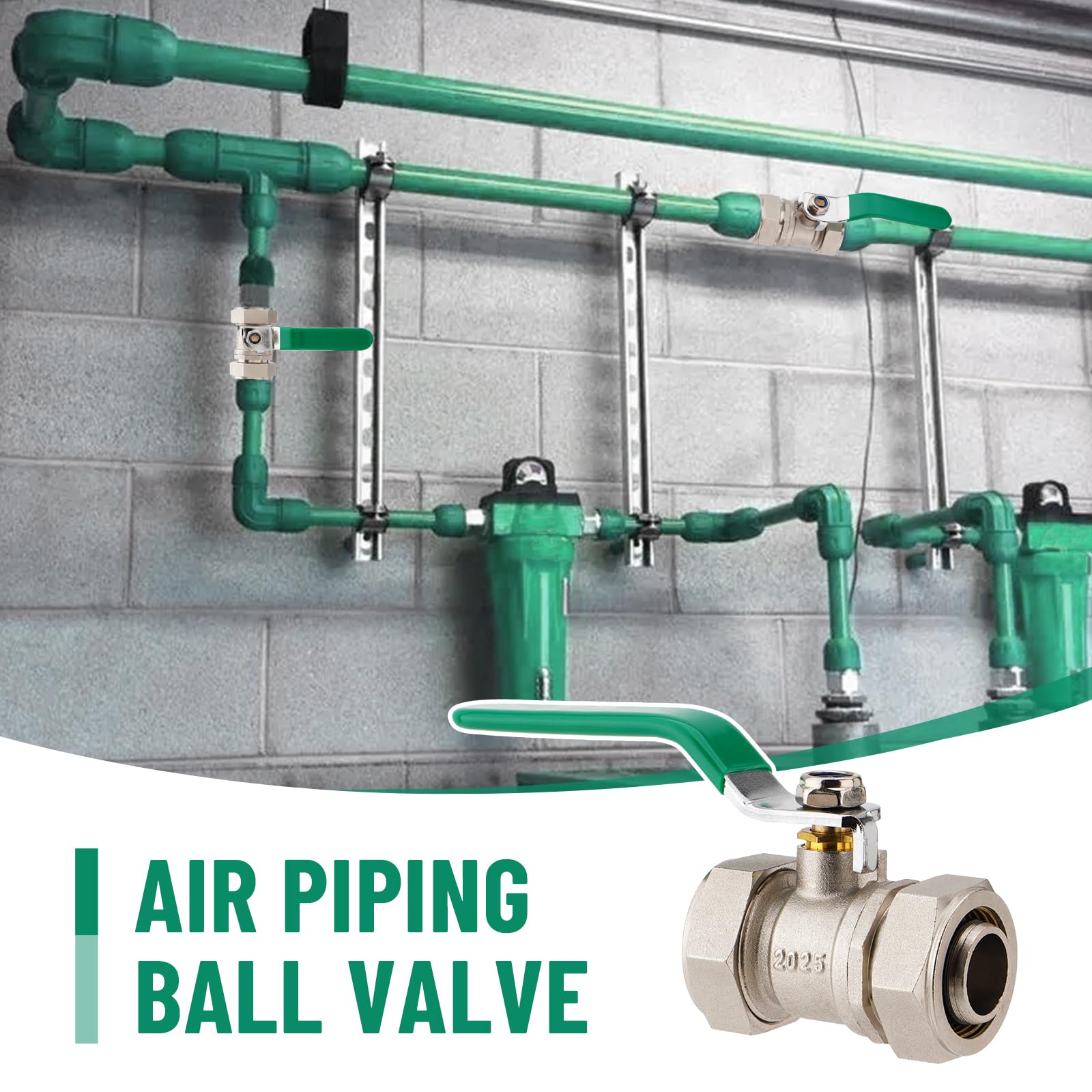 TRUCFUSION inline valve installed in air line setup