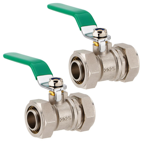 TRUCFUSION three-quarter-inch inline ball valve top view for quick air shut-off