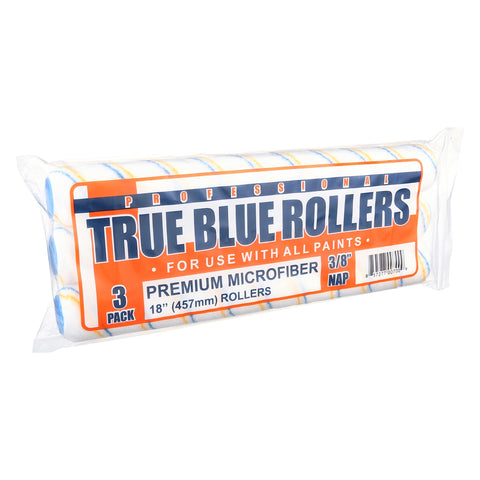 True Blue roller in action on wall demonstrating even application