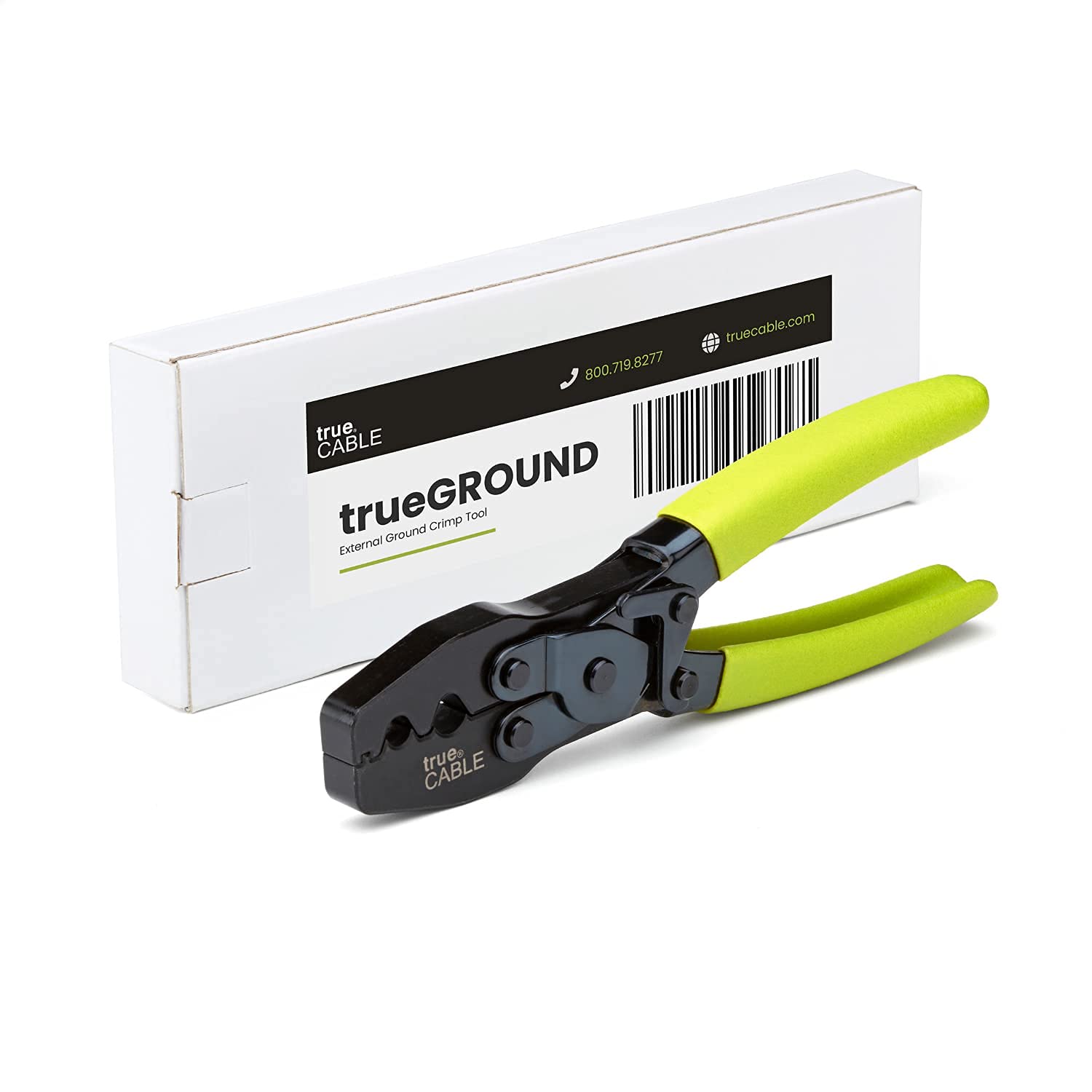 TRUE CABLE external ground crimp tool overview for shielded RJ45 terminations