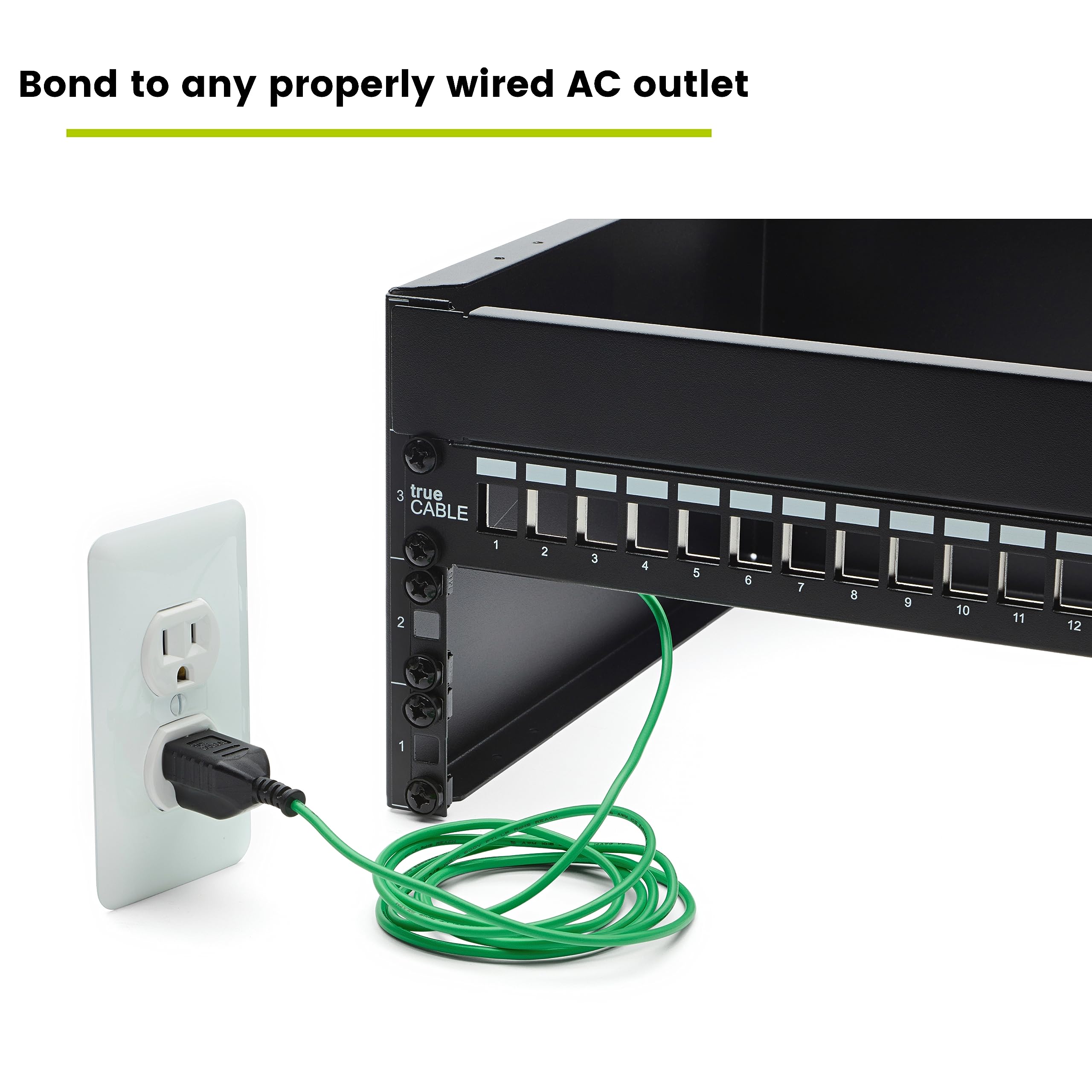 TRUE CABLE NEMA 5-15P plug in standard outlet