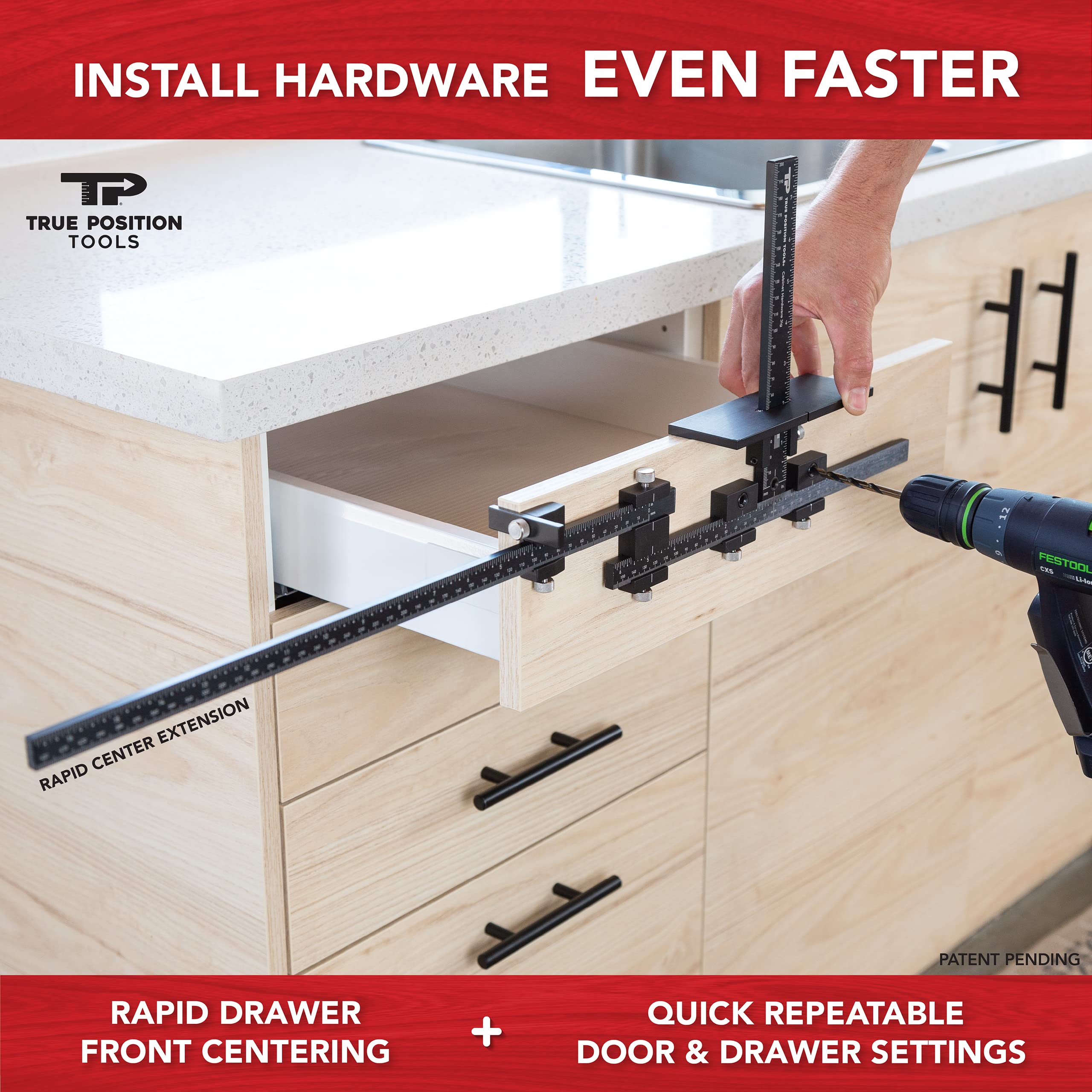 5mm drill bit included with MAX cabinet jig for clean pilot holes