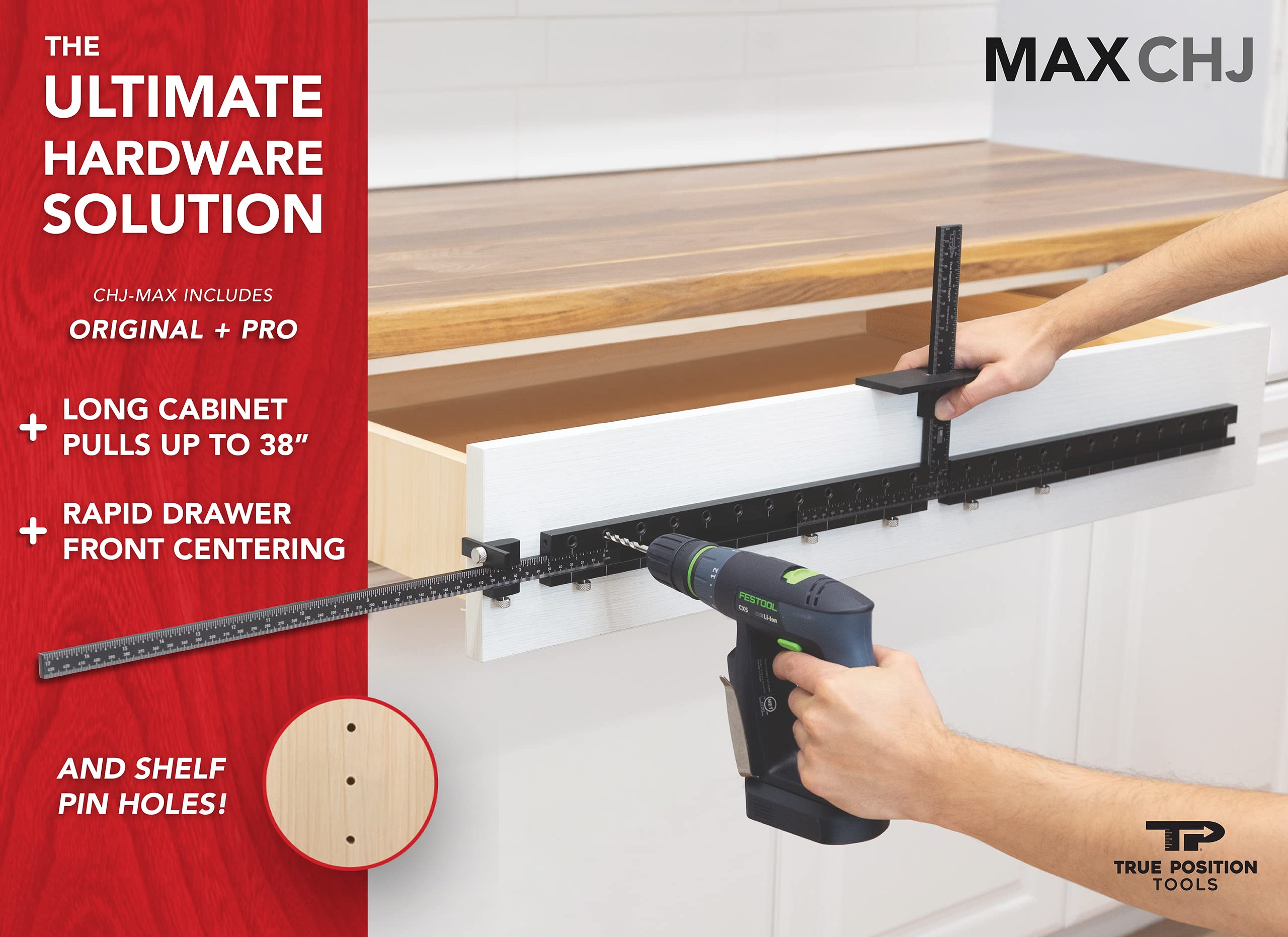 Rapid center extension on MAX jig for quick center finding