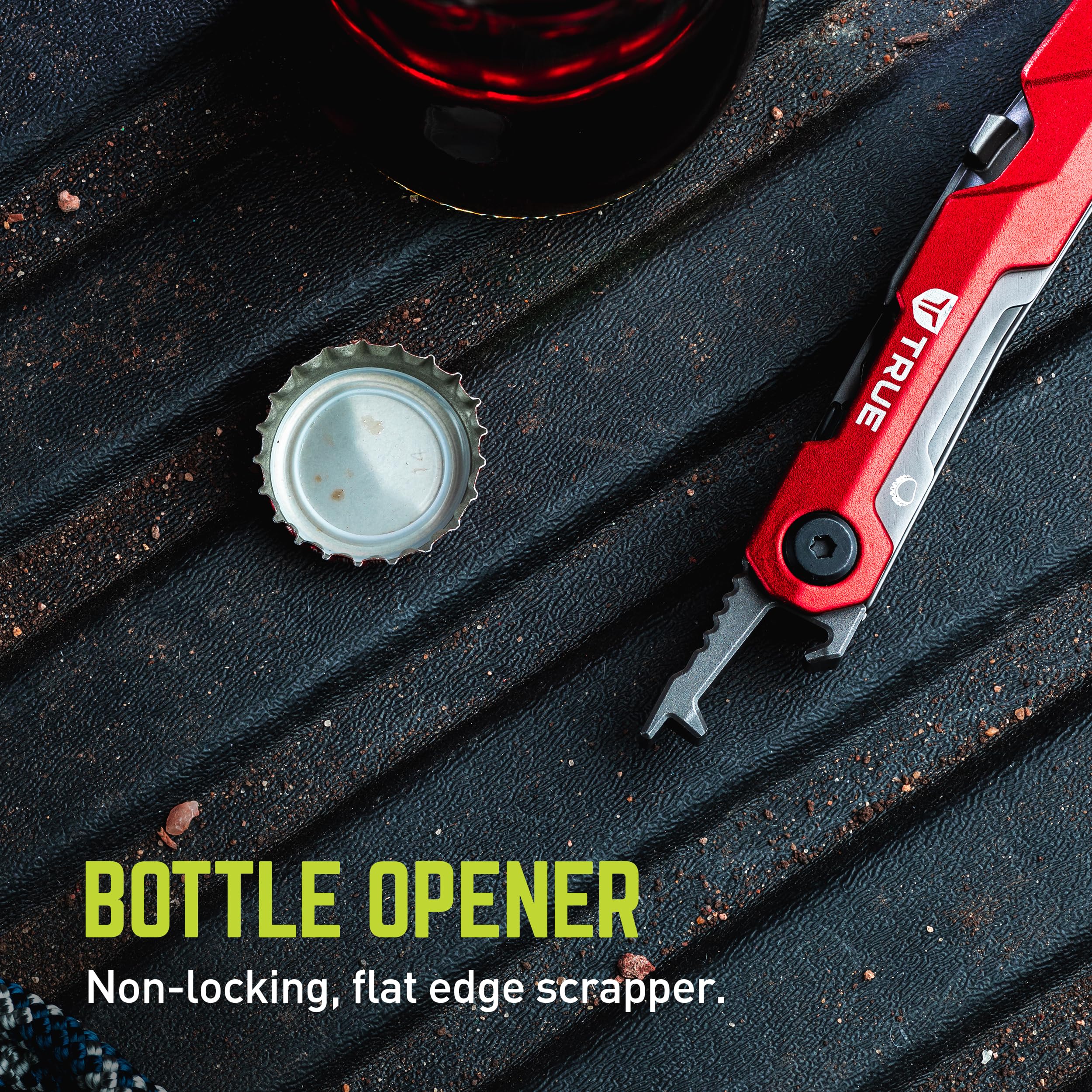 TRUE Titanium Block Multitool quarter-inch driver with bits for quick repairs