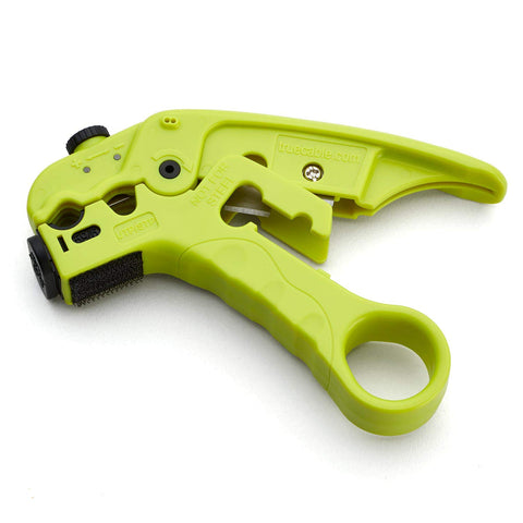 TRUE CABLE strip tool with ergonomic handle for comfortable Ethernet installations.
