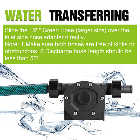 TRUPOW drill pump kit-filter-included for clean intake and smooth operation.