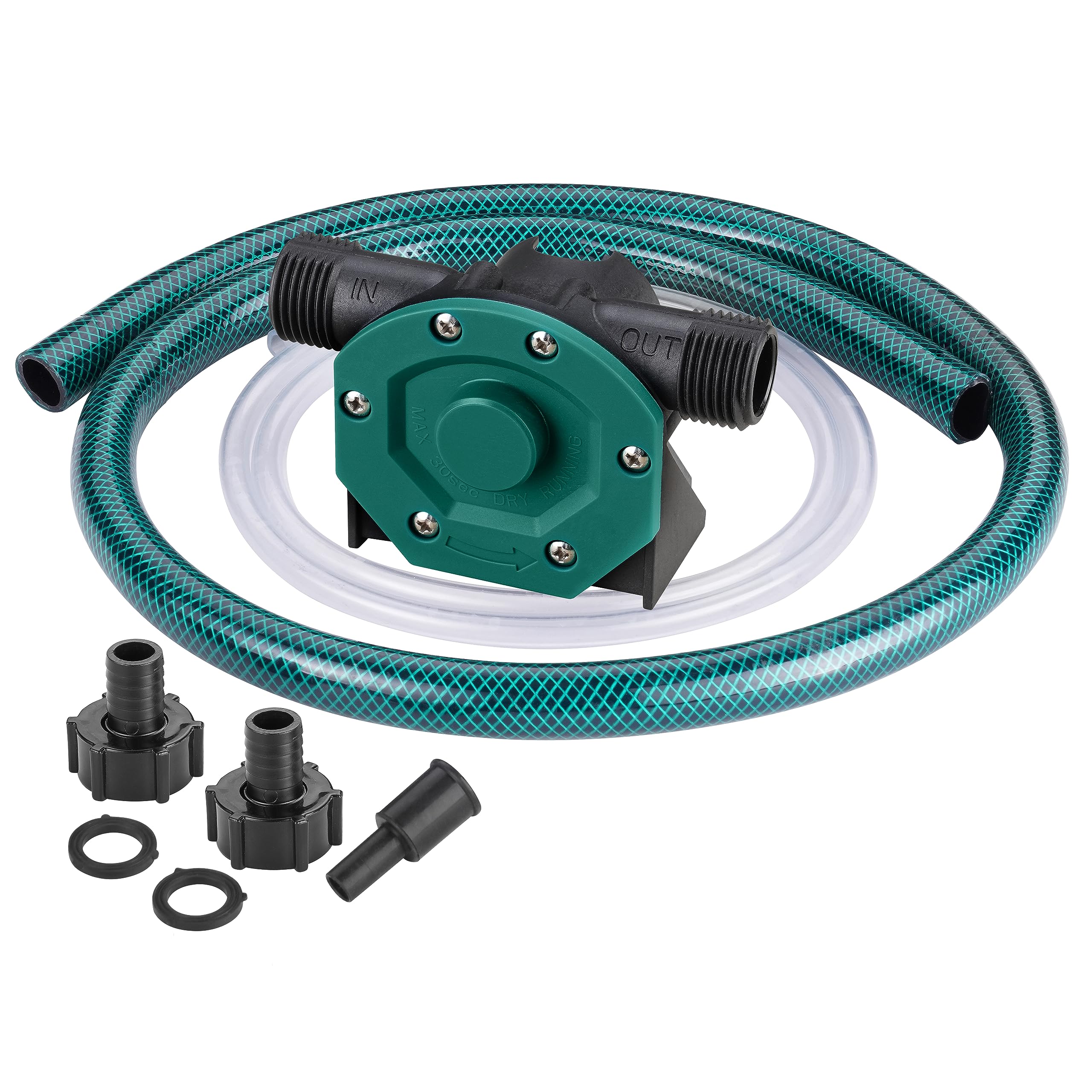 TRUPOW self-priming mini drill pump kit in action for quick water transfer