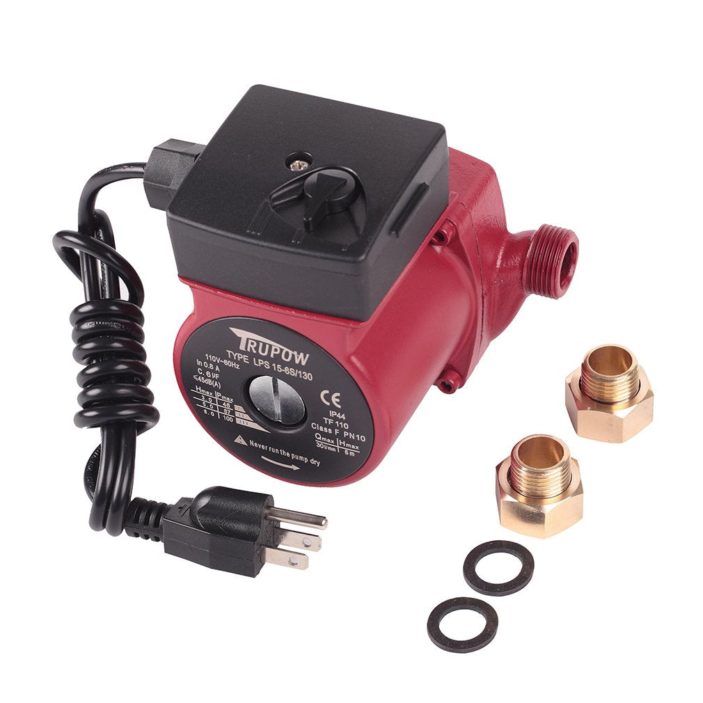 TRUPOW three-quarter-inch NPT pump front view showing compact installation potential