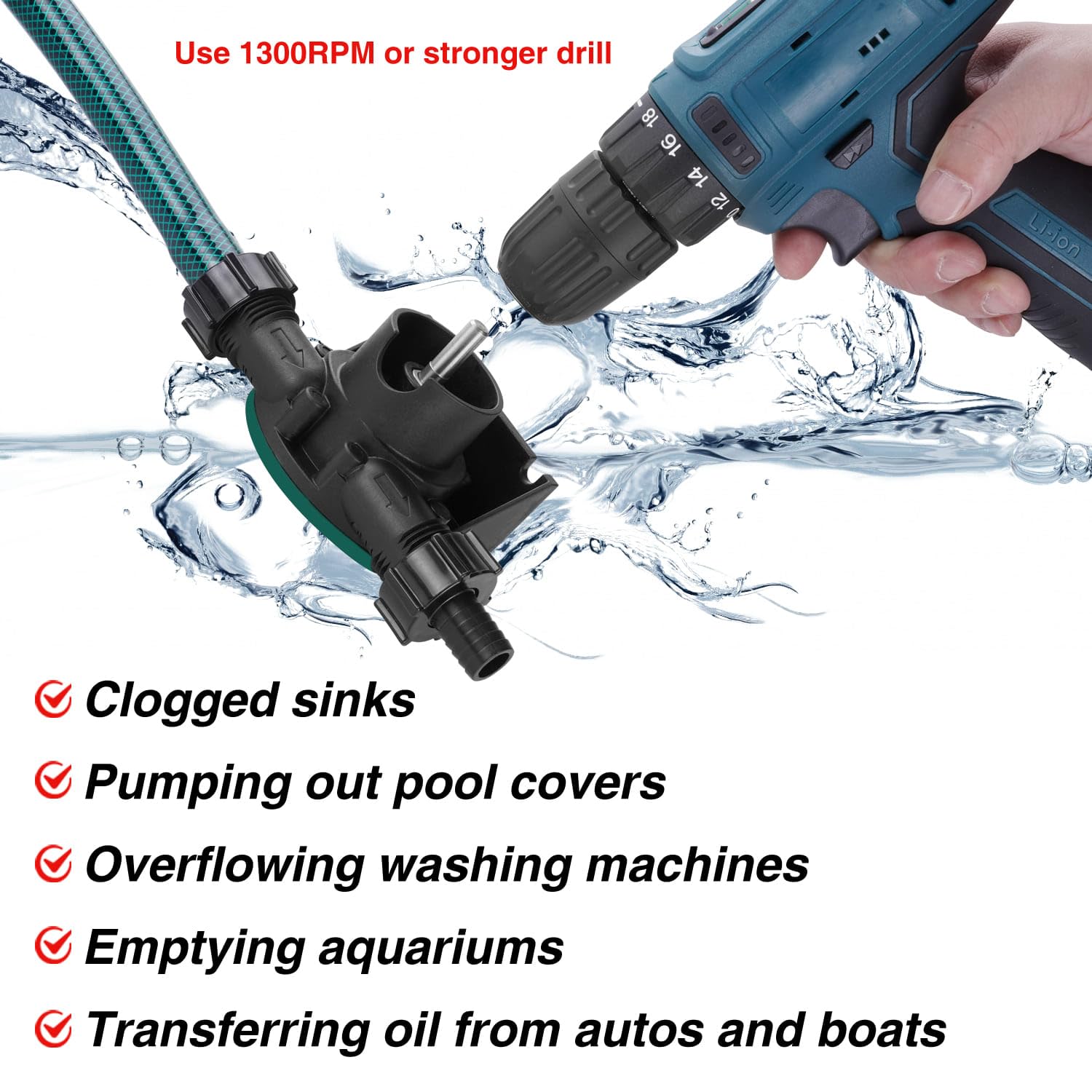 TRUPOW water-and-oil transfer kit includes hoses for versatile jobs