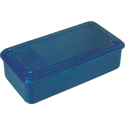 Trusco T-190 trunk box blue front view for compact storage