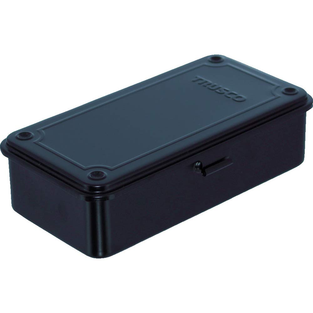 Trusco T-190MBK trunk box front view for compact steel tool storage.