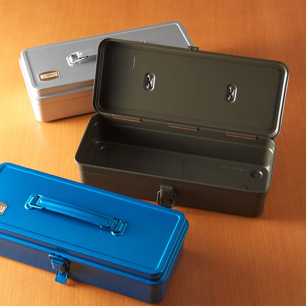 Trusco T-320 trunk tool box blue hooks for mounting.