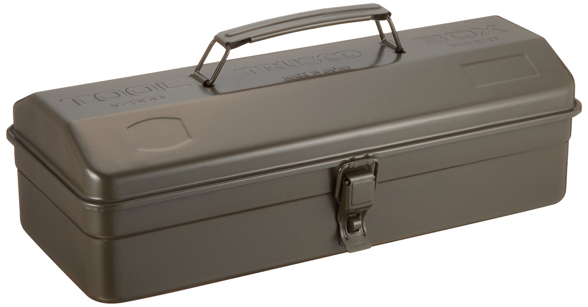 Trusco Y350-OD Mountain Tool Box lid showing sturdy, compact storage for tools