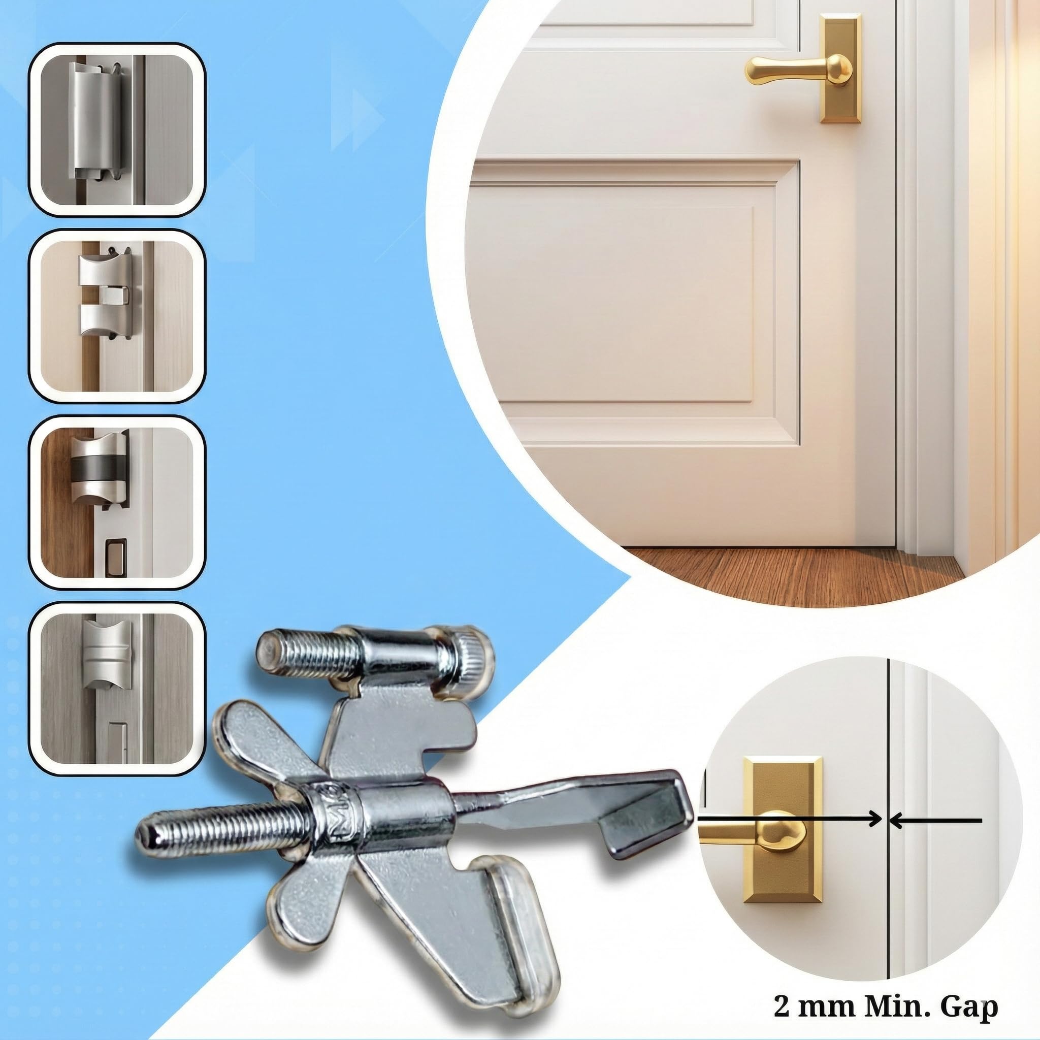 Trustella portable lock in a hotel room setup, quick privacy on demand