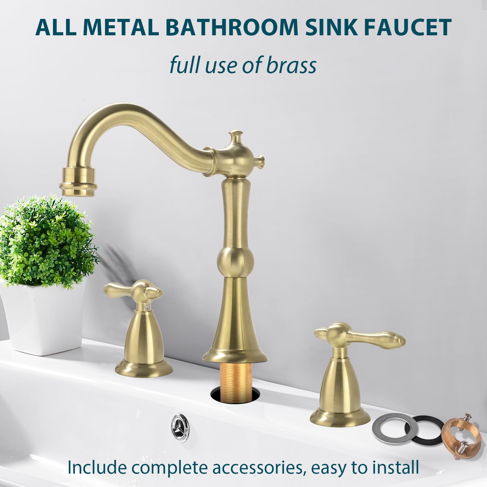 Trustmi 3-hole installation range shows adaptable spread for different sinks.