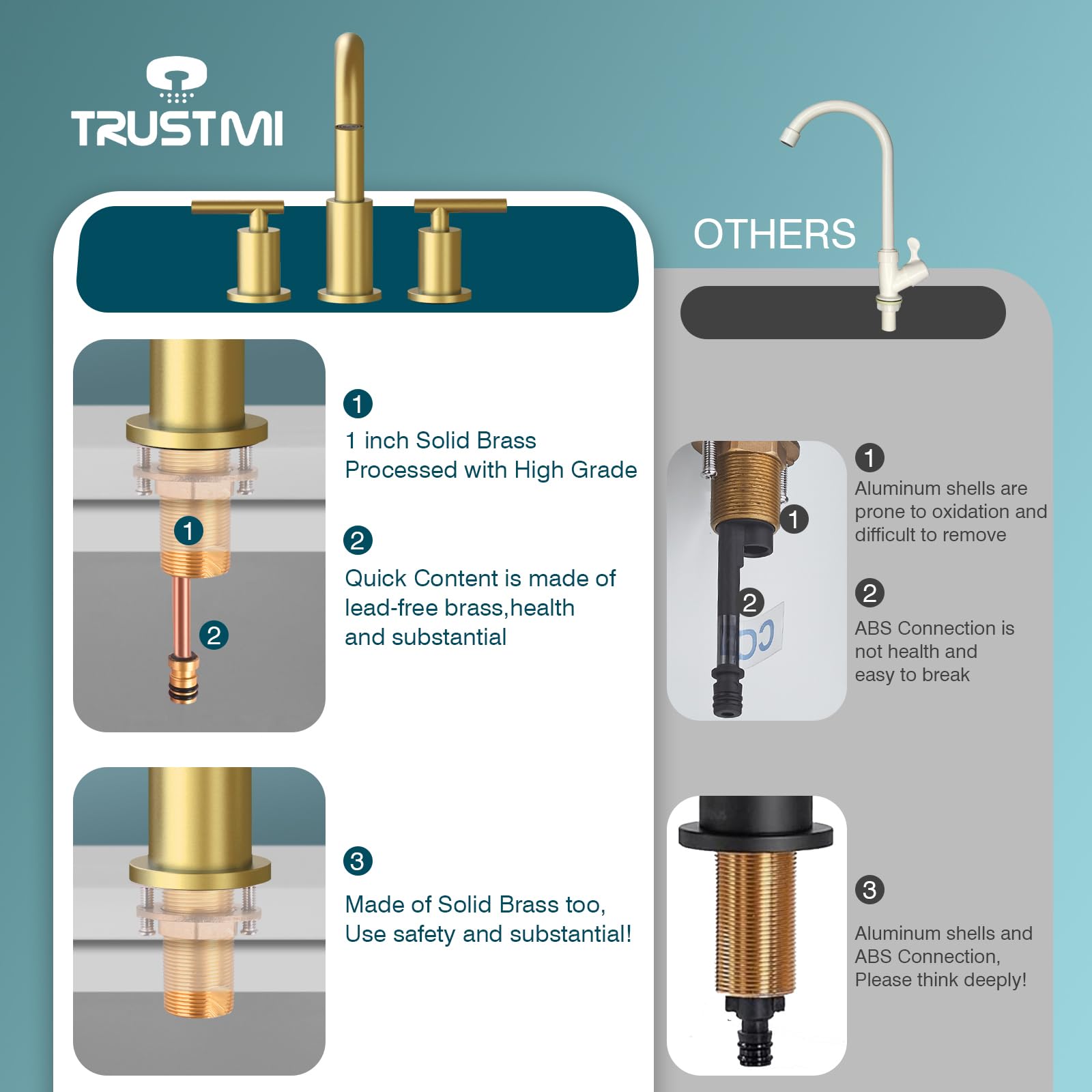 TRUSTMI included cUPC supply lines ensure reliable, compliant connections.