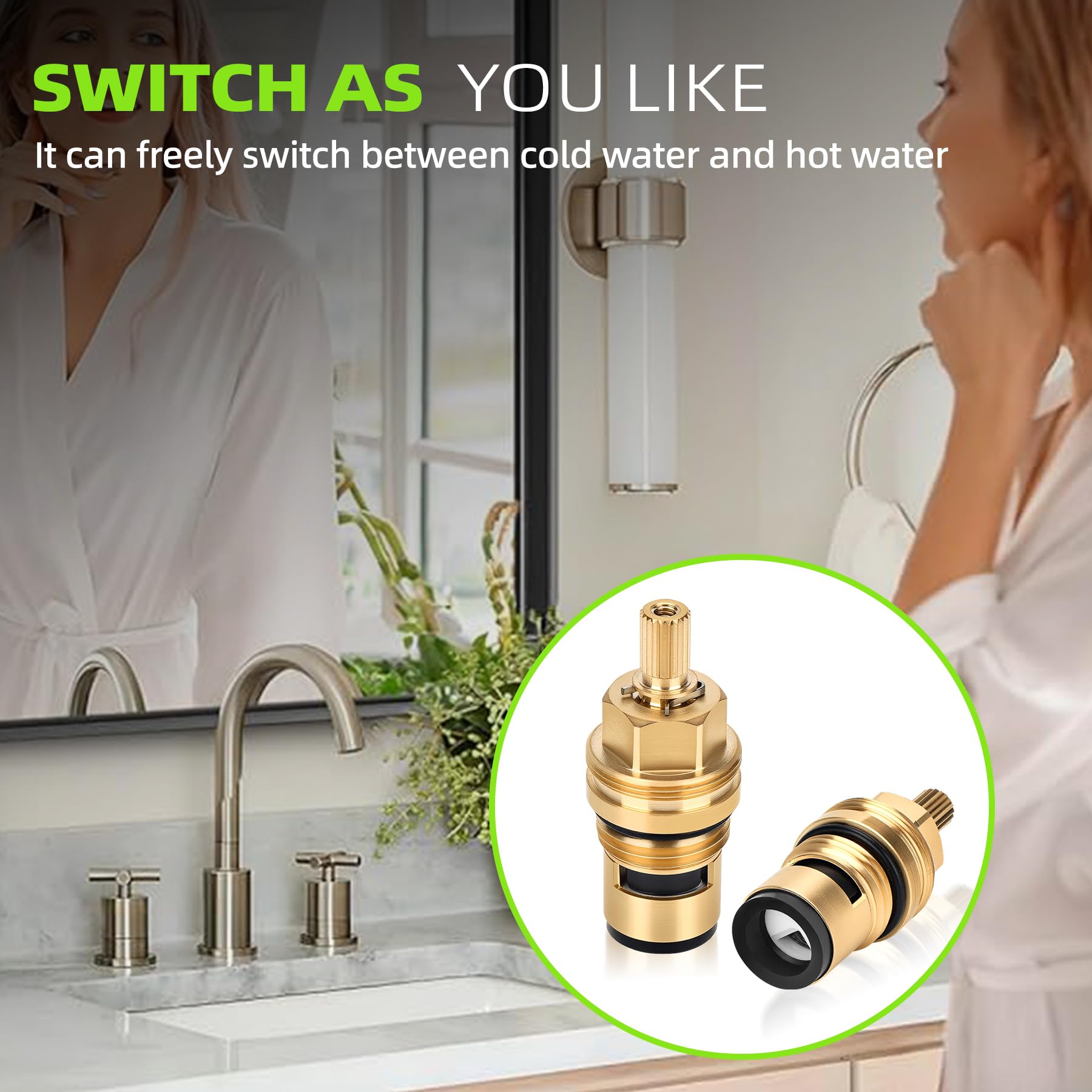 Try-H Grohe-compatible cartridge installation illustration for quick, at-home repairs.