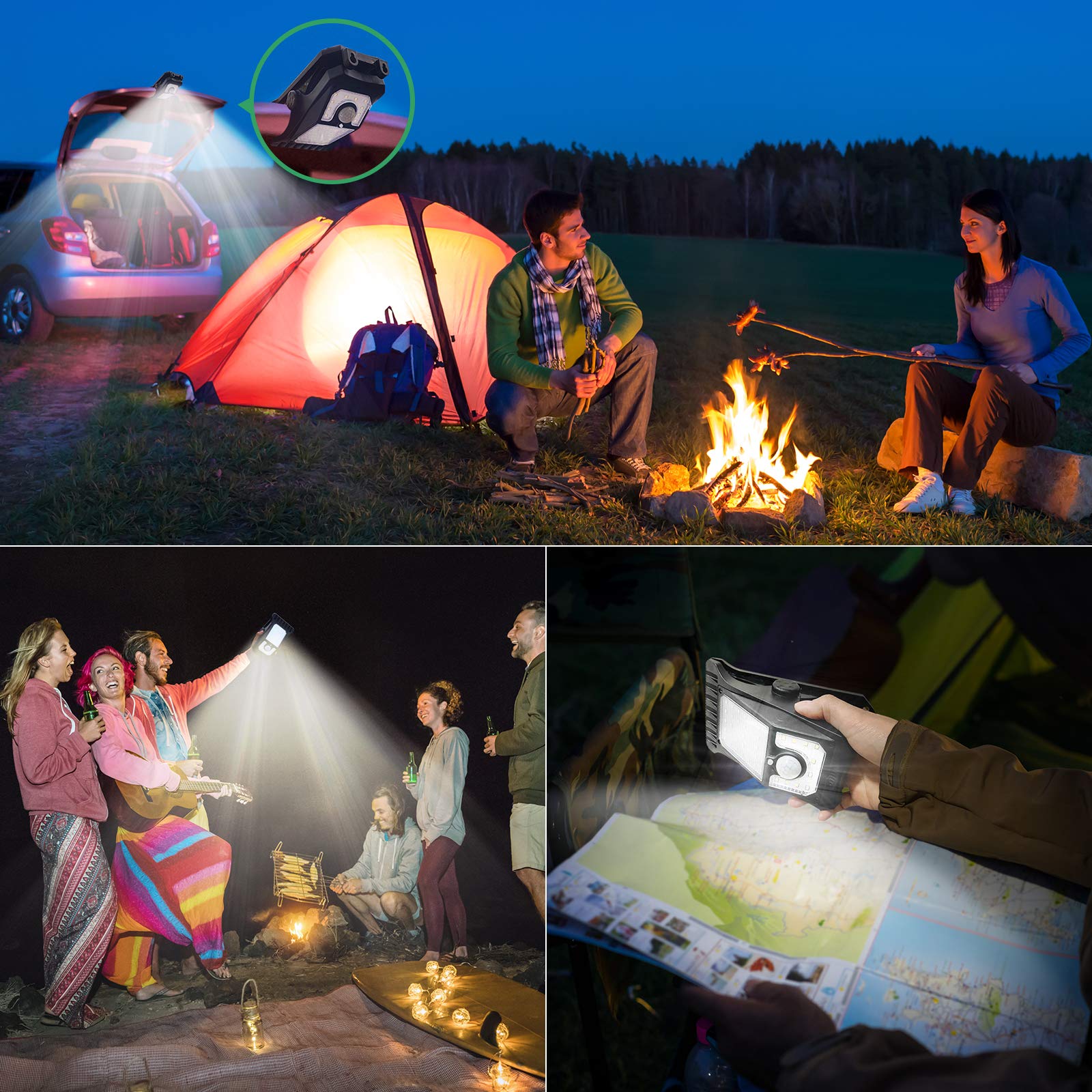 Tryme clip-on light easily attaches to fences, gates, or camping setups.