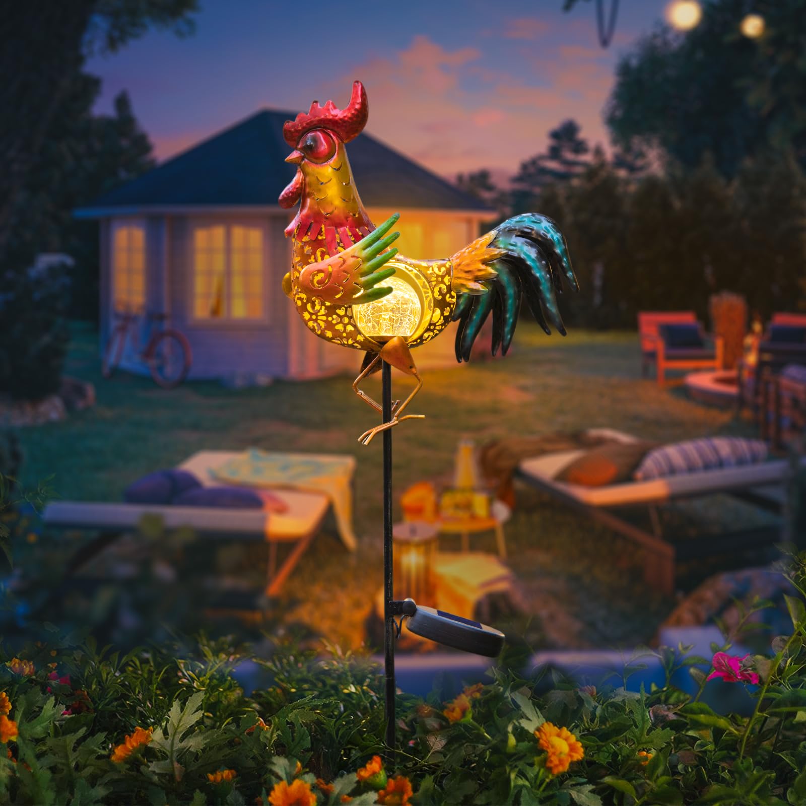 Tryme chicken decor outdoor garden figure for patios and yards