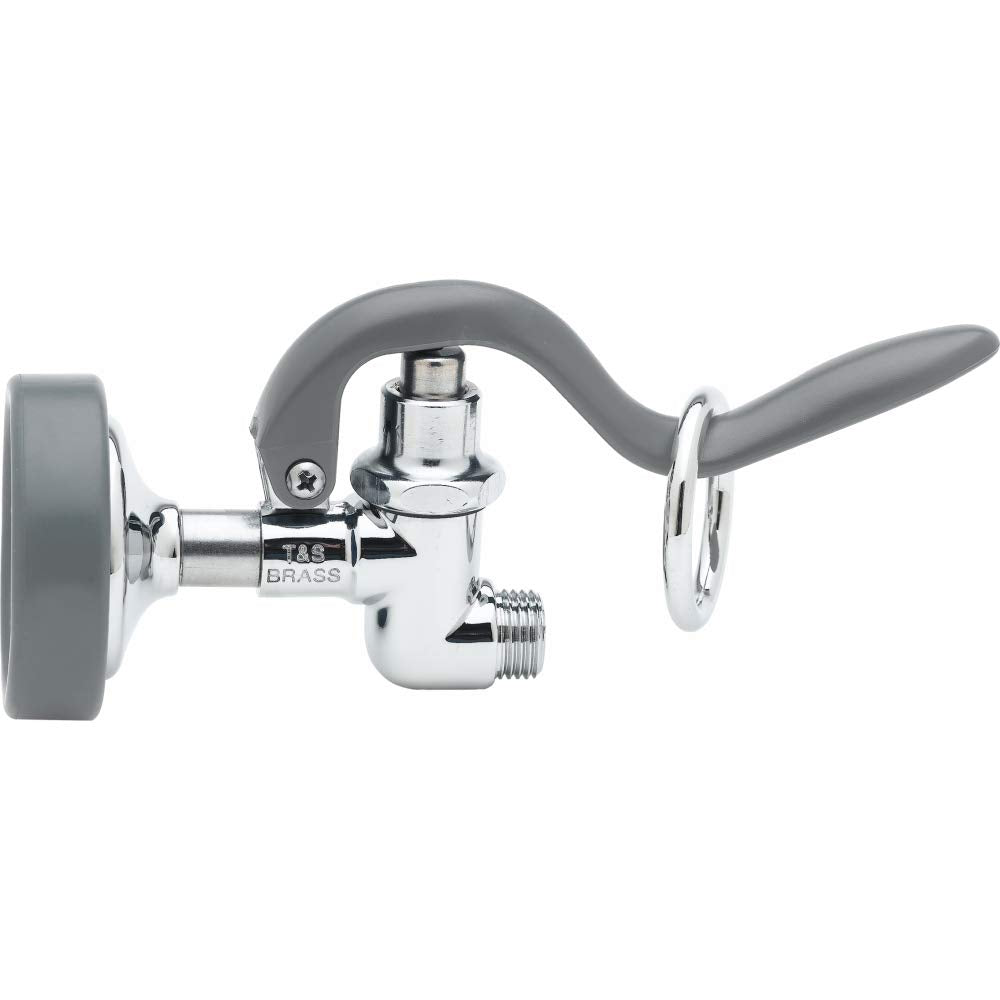 T&S Brass B-0107 spray valve front view, durable pre-rinse for busy kitchens.