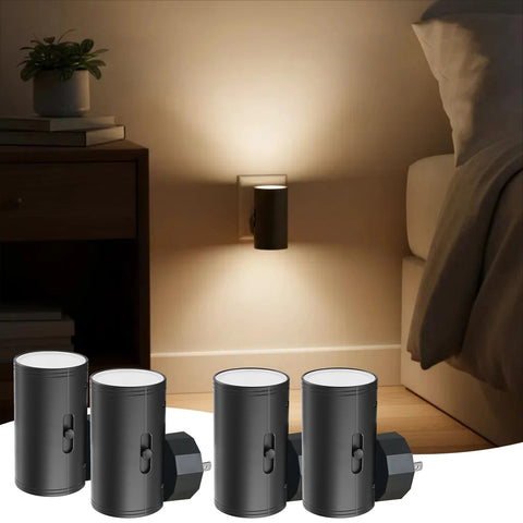 TSEXES LED night light plug-in with dusk-to-dawn sensor brightens hallways safely