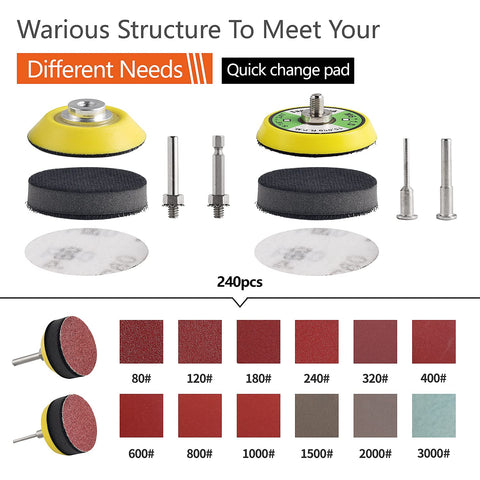 Tshya sanding discs close up grit labels for precise surface finishing.