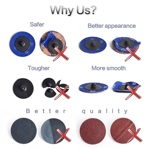 Tshya 50-pack zirconia discs ready for metal or wood sanding