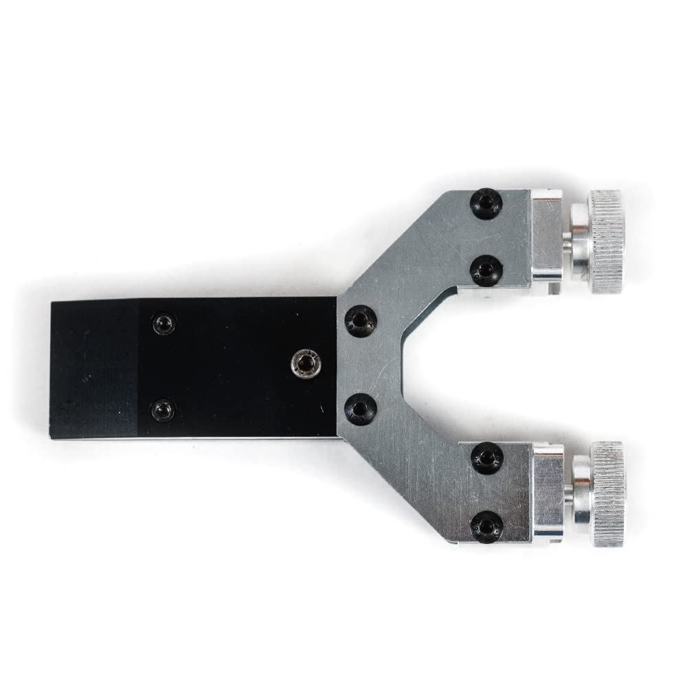 TSPROF clamp close-up showing blade length range 30-300 mm for flexible sharpening.