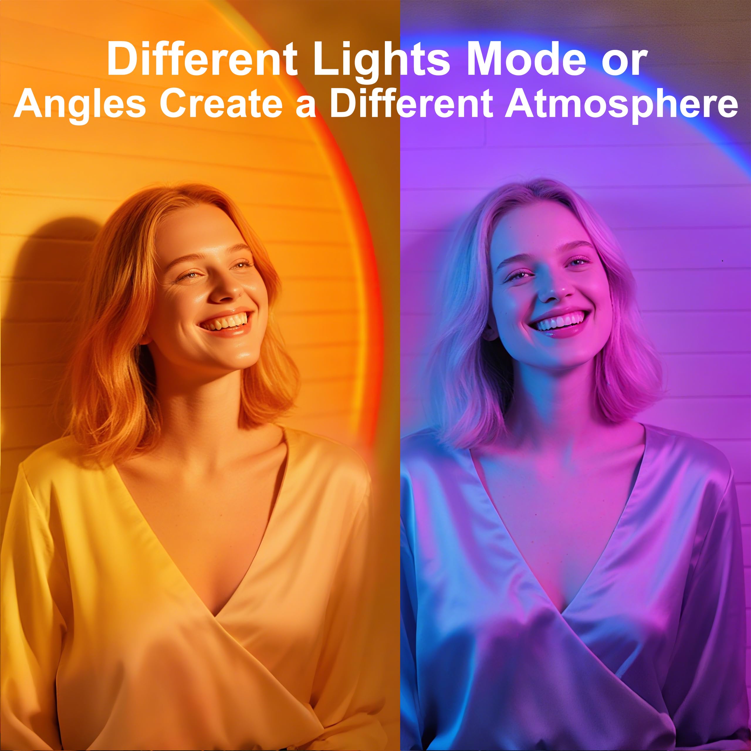 Tsrarey Sunset Lamp Projector can be controlled via app for easy customization.