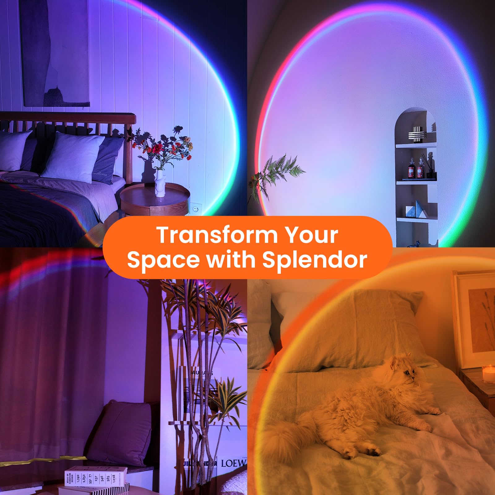Tsrarey Sunset Lamp doubles as a gentle night light for evenings.