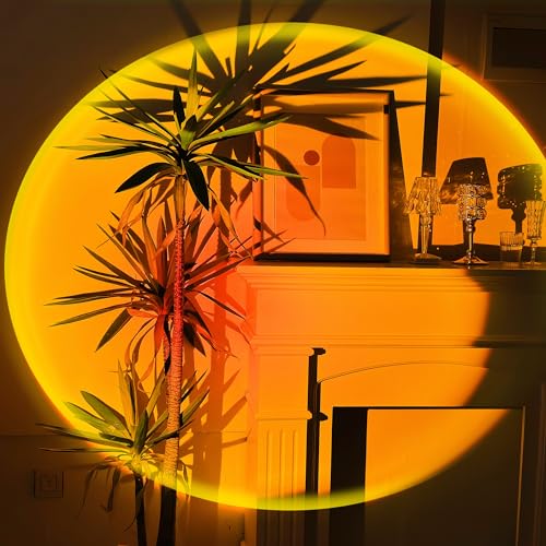 Tsrarey Sunset Lamp features glare-free LED and energy efficiency.