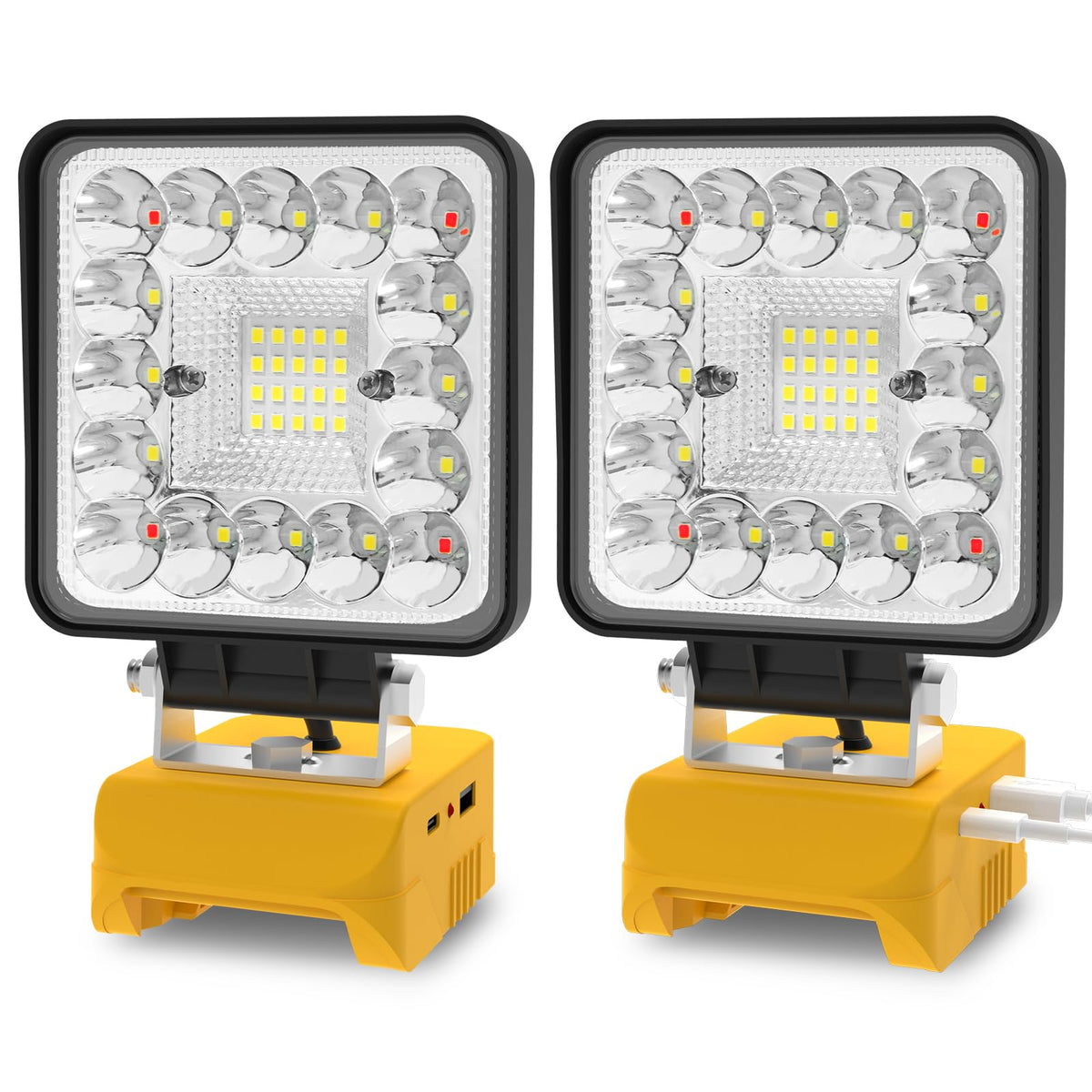 T-SUN 2Pcs cordless work light with 36 LEDs for versatile workspace illumination.
