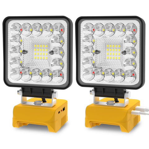 T-SUN 2Pcs cordless work light with 36 LEDs for versatile workspace illumination.