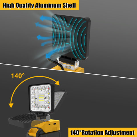 T-SUN 55W Work Light includes low voltage protection to preserve batteries.