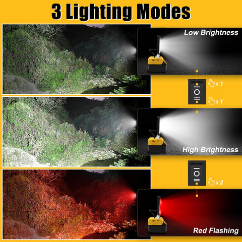 T-SUN 55W Work Light rotatable head for precise illumination.