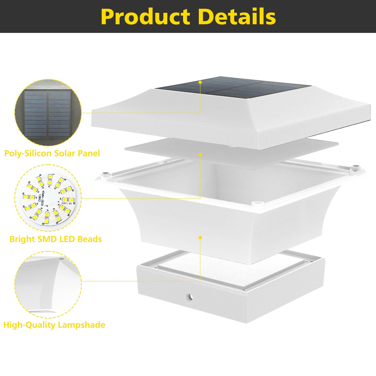 T-SUN 6000K cool white glow highlights architectural features.