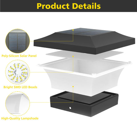 T-SUN weatherproof outdoor post light keeps pathways visible in varied weather.