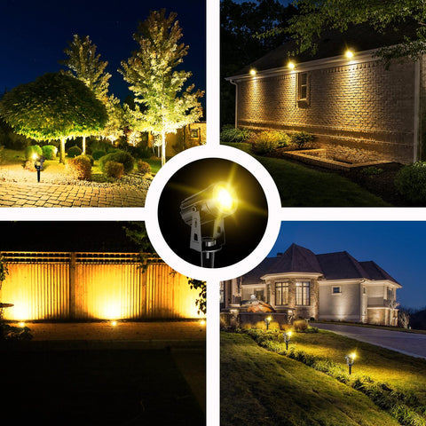 T-SUN landscape lighting installs quickly with ground stake or screws.