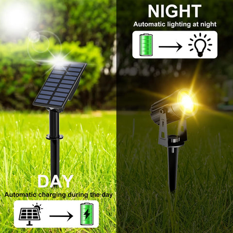 T-SUN spotlight near pool area adds subtle, weatherproof lighting.