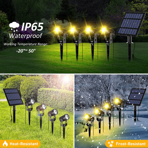 T-SUN ground installation option demonstrating stake setup in a garden